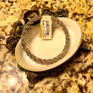 Silver Rhinestone Bangle Bracelet